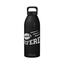 Football referee cool sports water bottle