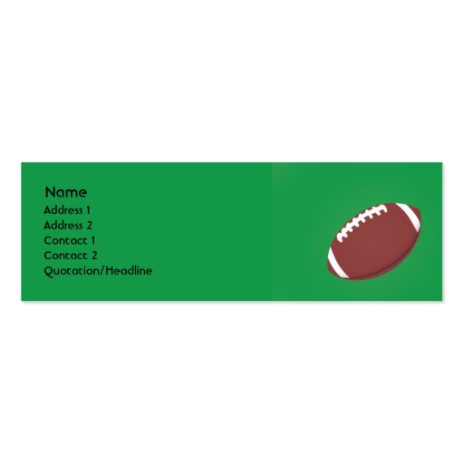 Football - Skinny Business Card Templates (front side)