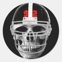 football, skull, helmet, sport, college, american football, superbowl, cool, funny, sticker, sports, fighter, skeleton, fun, football helmet, football skull, stickers, Sticker with custom graphic design