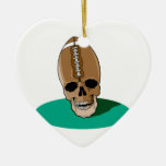 football skull head christmas tree ornament