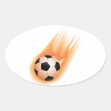 football, soccer ball fire stickers