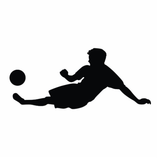 Football Soccer Black Silhouette Cut Out | Zazzle