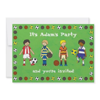 Football Themed Birthday Party on Football Soccer Boys Party Loot Bag Thank You Business Cards From