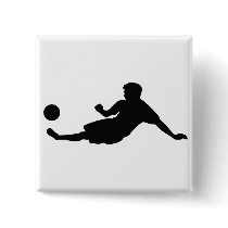 Football Soccer Pinback Button