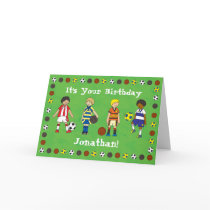 Football Soccer personalised birthday card