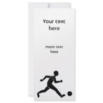 Football / soccer custom rack card