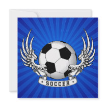 Football Soccer Wings Invitation