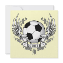 Football Soccer Wings Invitation