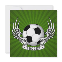 Football Soccer Wings Invitation