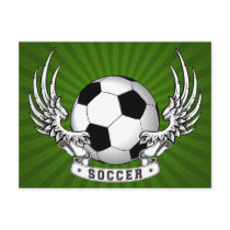 Football Soccer Wings Postcard