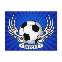 Football Soccer Wings Postcard