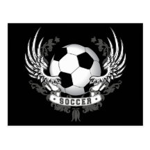Football Soccer Wings Postcard