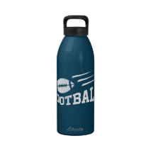 Football speed lines cool sports water bottle