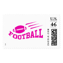 Football sport design - pink print girls or womens stamp