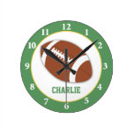 Football Sports Personalized Wall Clock - Green