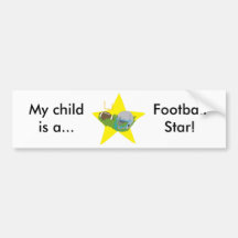 Football star!  Customizable: Bumper Sticker