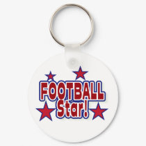 Football Star Red, White, and Blue keychains by sport_shop Football Star Red, White, and Blue keychains