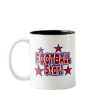 Football Star Red, White, and Blue mugs