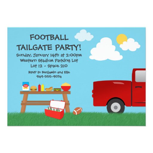 Football Tailgate Party Invitation