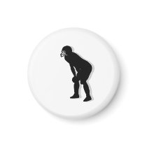 Football TD Chess TAG Defensive Back - White-R Refrigerator Magnets