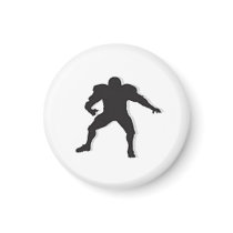 Football TD Chess TAG Defensive End - White-R Magnet