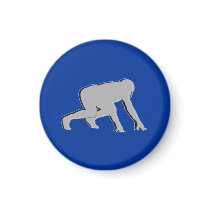 Football TD TAG Defensive Tackle - White-L Refrigerator Magnets