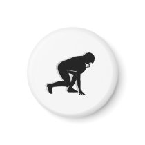 Football TD TAG Lineman - White-L Refrigerator Magnet