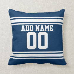 Football Team Jersey with Custom Name Number Pillow