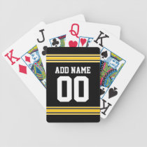Football Team Jersey with name and number playing cards