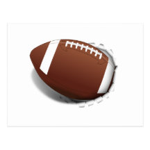 Football Tearing Out Postcard
