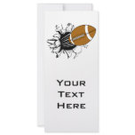 football tearing through graphic personalized rack card