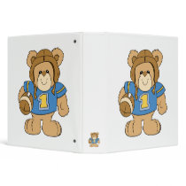 Football Teddy Bear Design Vinyl Binder
