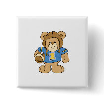 Football Teddy Bear Design Pins