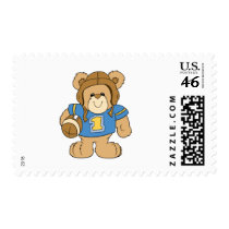 Football Teddy Bear Design Postage Stamp