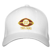 Football Template Hat - Custom Team Name & Numbe embroidered hats