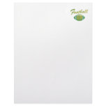 football text and ball orange gold and green letterhead