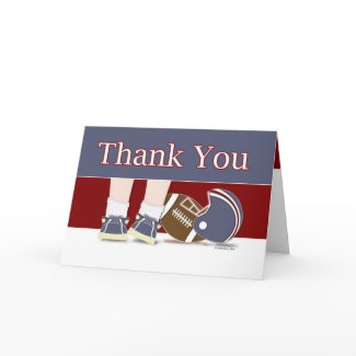 Football Thank You Card Template card
