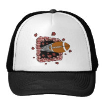 Football Through A Wall hats