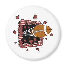 Football Through A Wall magnets