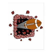 Football Through A Wall postcards
