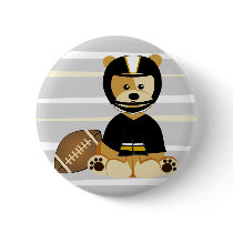 Football Time with Bruno Pinback Button