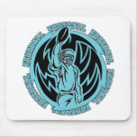Football Tribal Light Blue Logo Mousepad