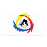 Football Tricolor Emblem Business Card Templates