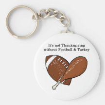 Football & Turkey Keychain