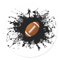 Football Urban Style Round Sticker
