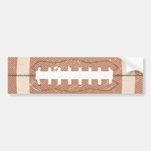 football vintage bumper sticker