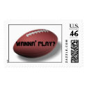 football, WANNA' PLAY? postage