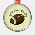 Football - White Text Christmas Ornaments