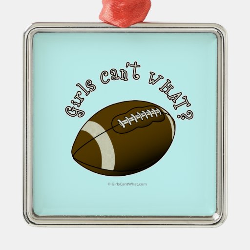 Football - White Text Ornament