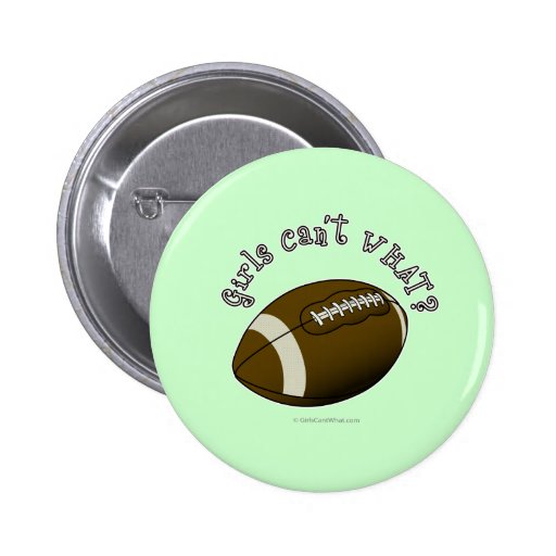 Football - White Text Pinback Buttons